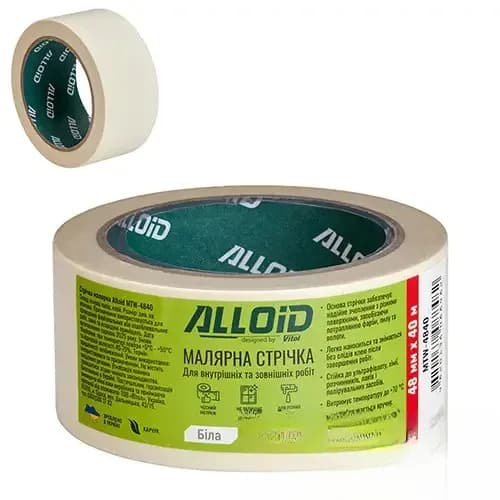 Скотч малярний "ALLOID PRO" жовтий 80С 48мм 40м 140мкм