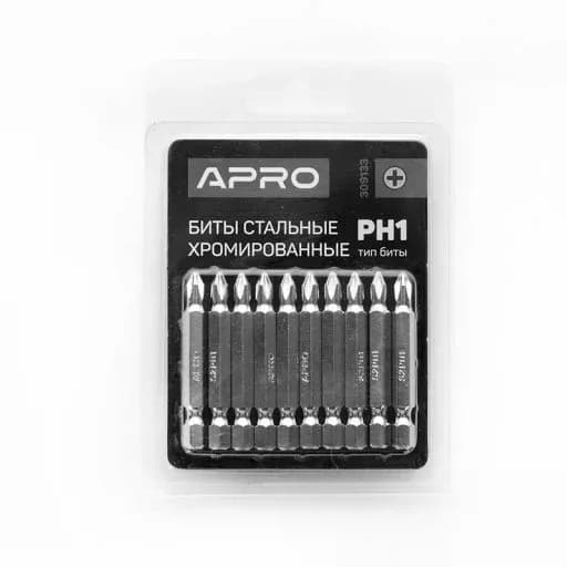 Біта (набір 10 шт.) "APRO" PH1*50мм (хром)