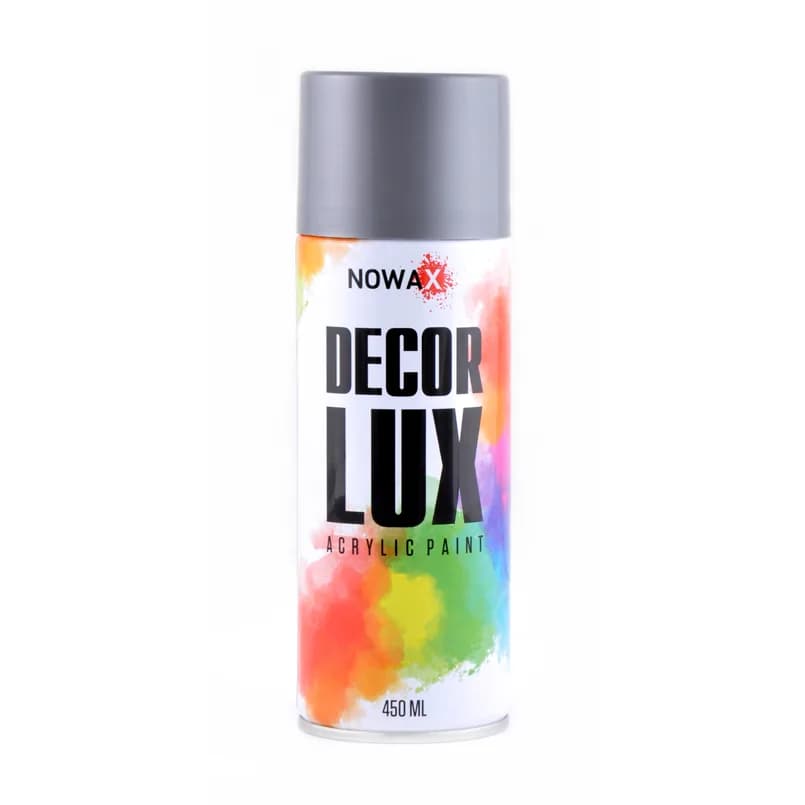 Фарба аерозольна "NOWAX" акрил. 450мл. срібляста