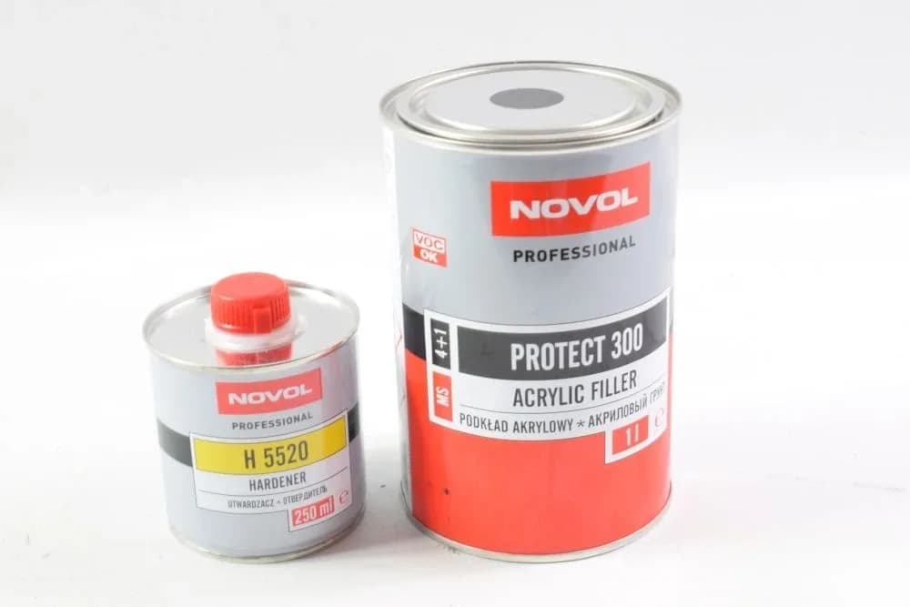 Грунт акрил. 4+1 "NOVOL" PROTECT 300 чорний 1л+0.25л затв.