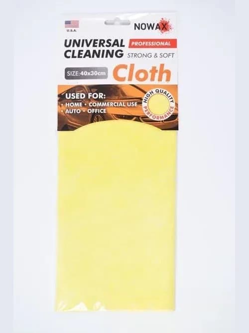 Ганчірка для кузова замшева 40*30см жовта "NOWAX" Professional