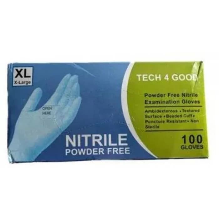 Перчатки нітрилові "TECH4GOOD" XL сині (густі) (100 шт)