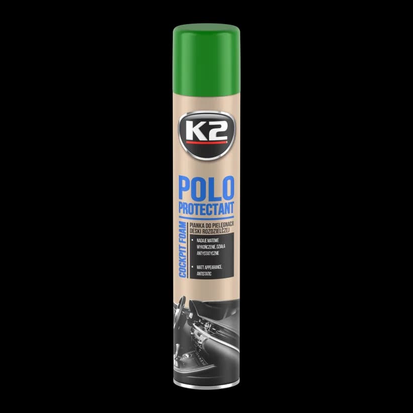 Поліроль панелі молочко матове "K2" Polo Protectant 770мл (зелений чай) аерозоль