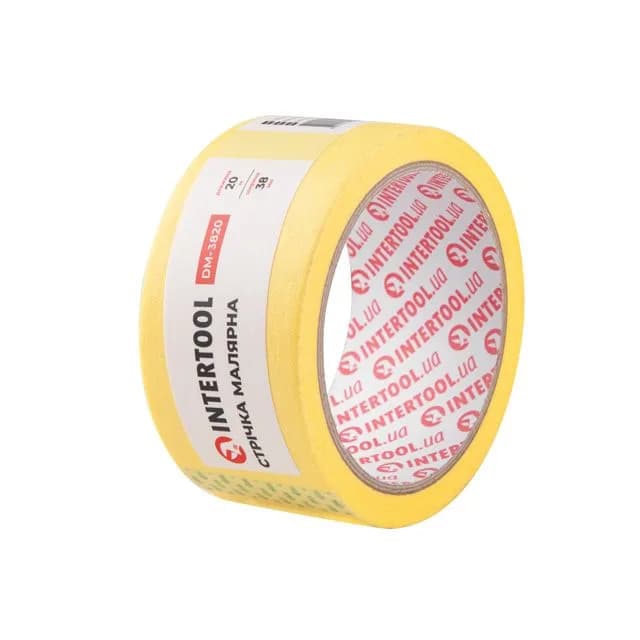 Скотч малярний "INTERTOOL" жовтий 80° 38мм 20м