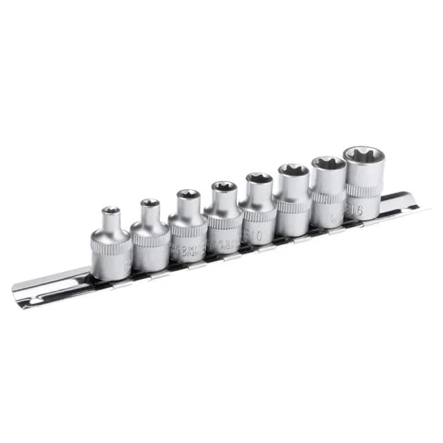 Набір головок TORX 8 шт. 3/8" "INTERTOOL" (E5-E16) на планці