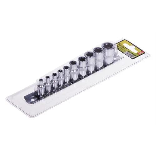Набір головок TORX 10 шт. "ALLOID" (1/4" E4-E8; 3/8" E10-E18)