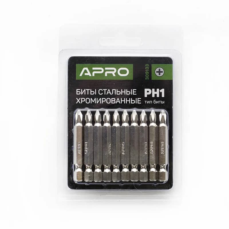 Біта (набір 10 шт.) "APRO" PH1*50мм (хром)
