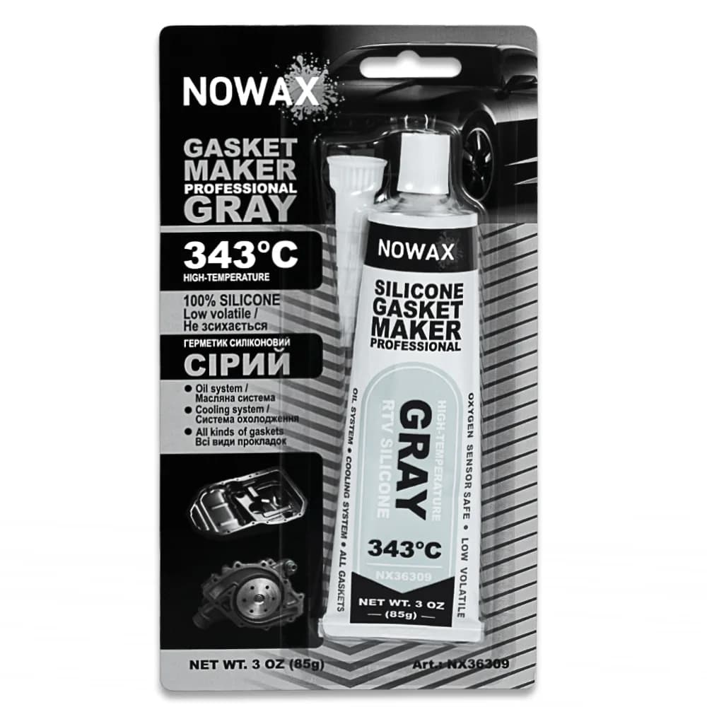 Герметик-прокладка сірий 85г "NOWAX" +343°