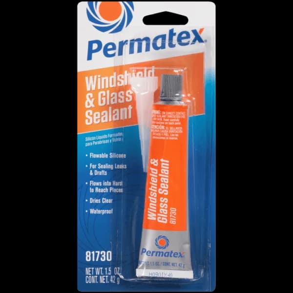 Герметик скла прозорий 42г "Permatex" (Flowable Silicone Windshield & Glass Sealer)