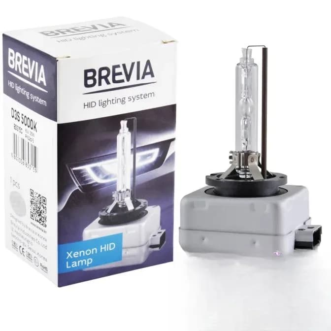 Ксенон лампа D3S 85v 35w 5000k (1 шт.) "BREVIA"