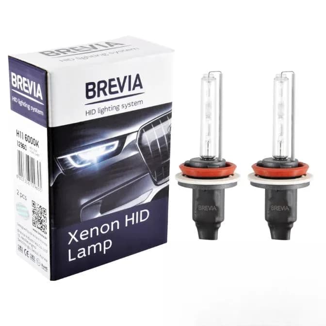 Ксенон лампа H11 +50% 6000k (2 шт.) "BREVIA"