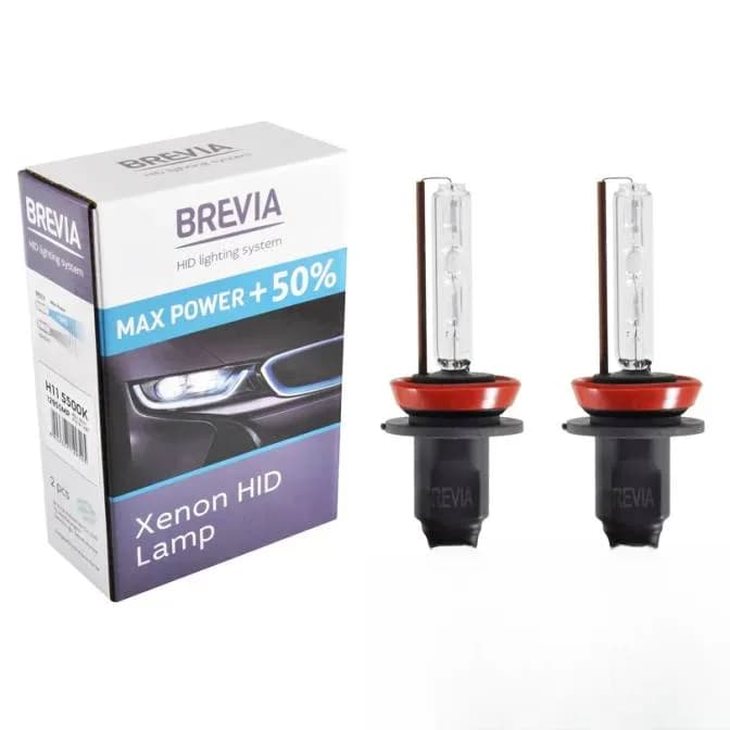 Ксенон лампа H11 +50% 5500k (2 шт.) "BREVIA"
