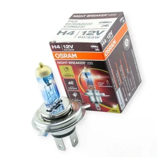 Лампа Н4 12v 60/55wt Р43 "OSRAM" Night Breaker +220% (1 шт.)